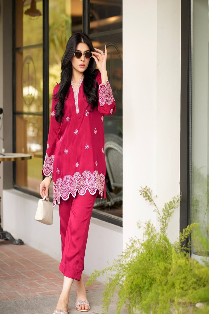 2 Pc Lawn Vintage collection Embroidered Suit