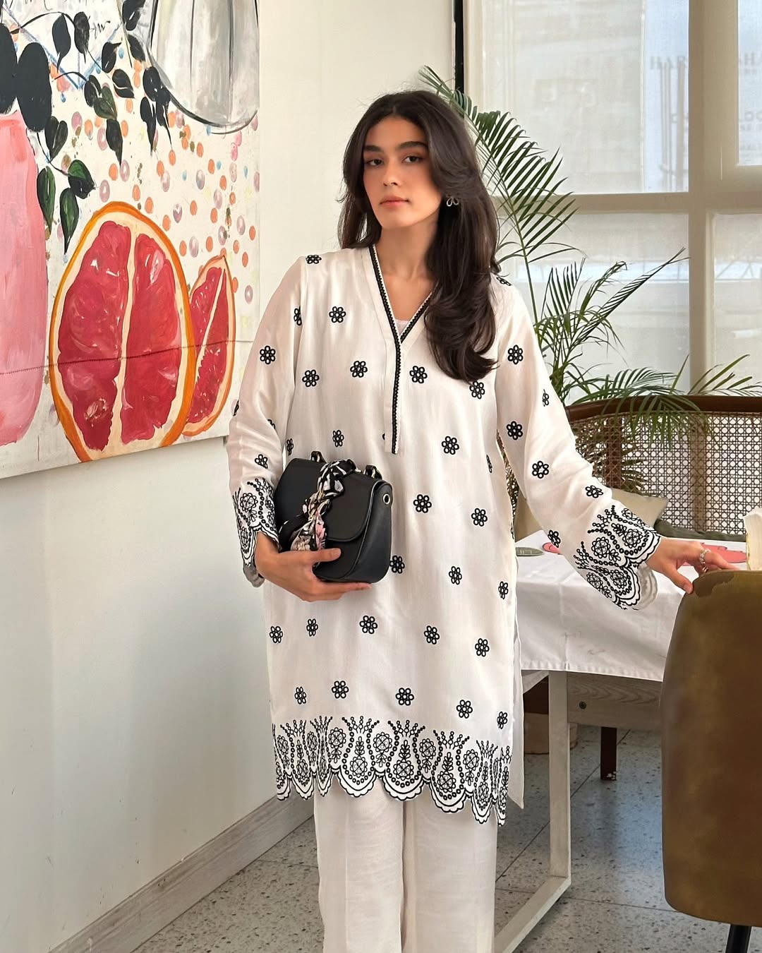2 Pc Lawn Vintage Latest Design Embroidered Suit