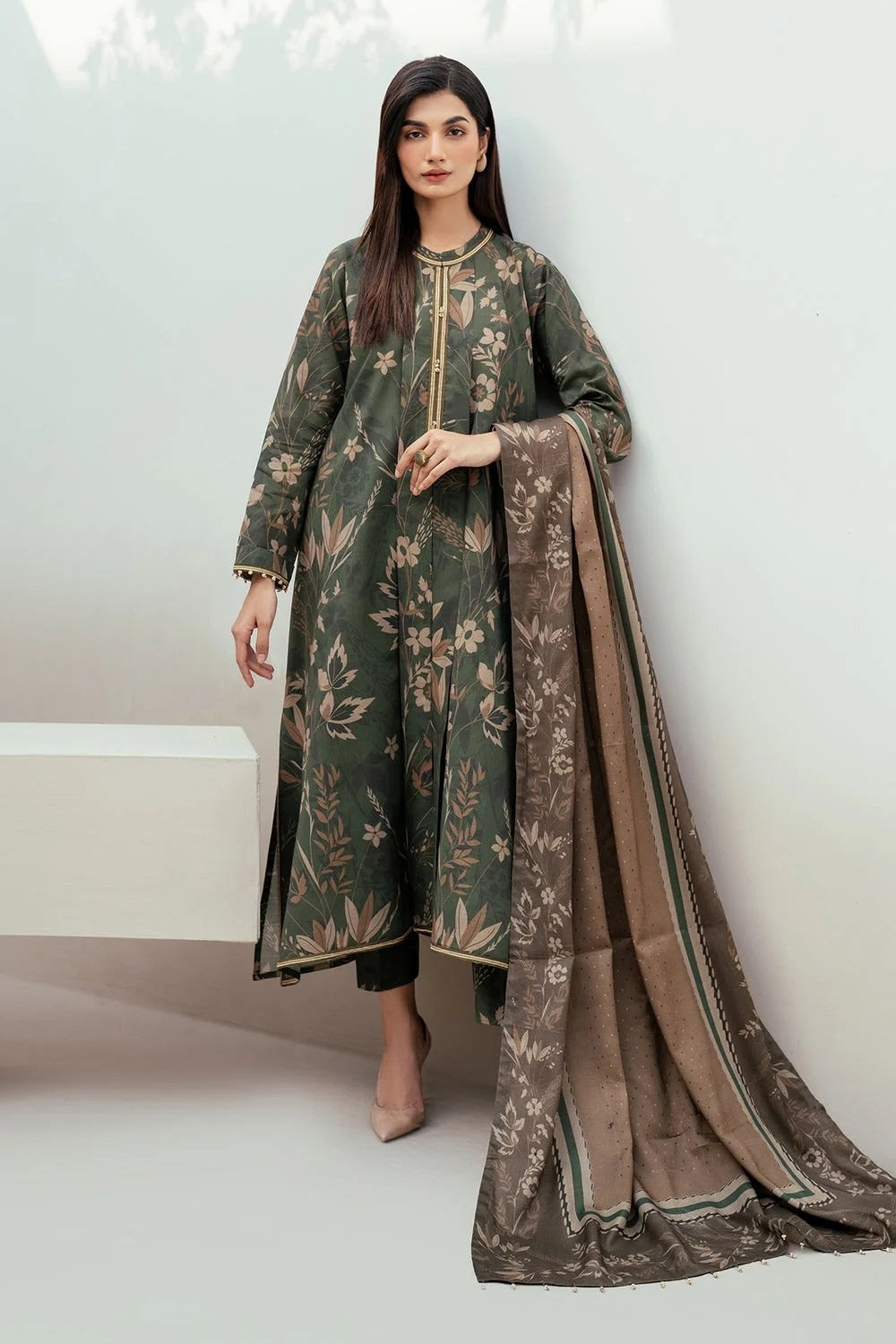 Baroque 3Pc Lawn Digital Print summer Collection Suit BQ-815