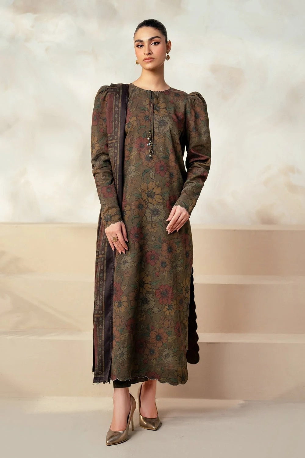 Baroque 3Pc Lawn Digital Print summer Collection Suit BQ-818