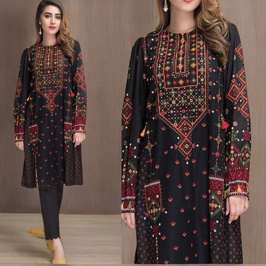 sapphire - 2 Pc Lawn Heavy Embroidered  Summer collection Suit