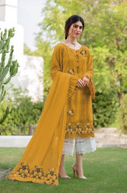 3 Pcs Chikankari Summer Embroidered Lawn Collection