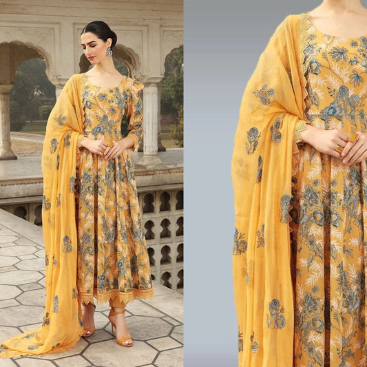 Breeze 3 Pc Lawn Heavy Embroidered Summer Collection Suit