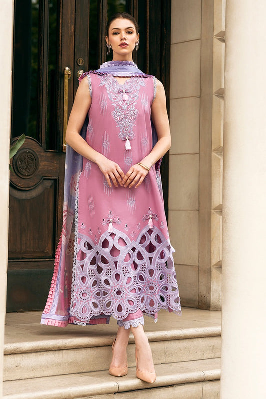 Maria B-3Pcs Lawn Print with Lawn Dupatta summer Collection Suit MB-606