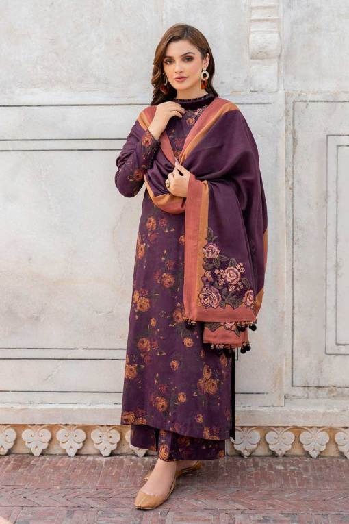 BAROQUE 3Pc Khaddar Winter collection suit BQ-667