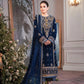 3Pcs Velvet Embroidered suit With Embroidered Organza Dupatta KA-041