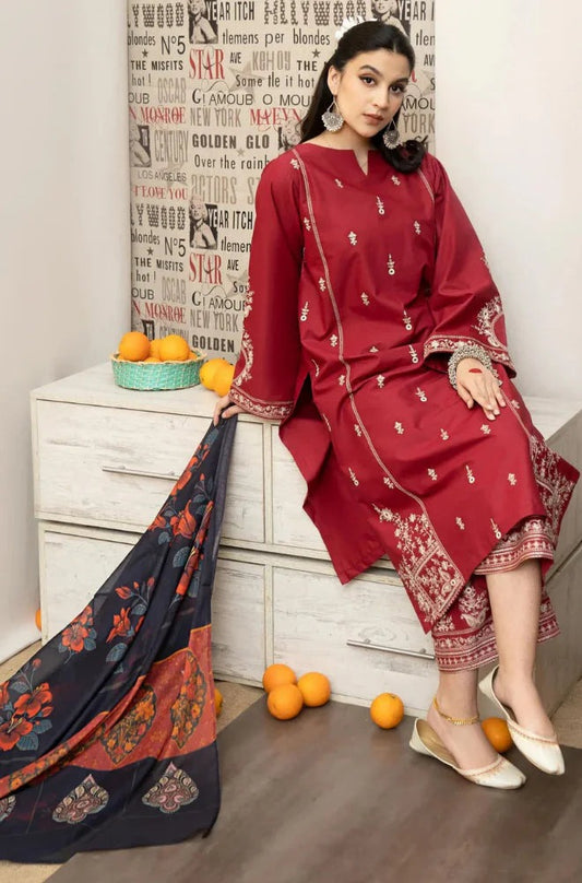 Sapphire 3Pc Embroidered dhannak Suit winter Collection 569