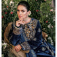 3Pcs Velvet Embroidered suit With Embroidered Organza Dupatta KA-041