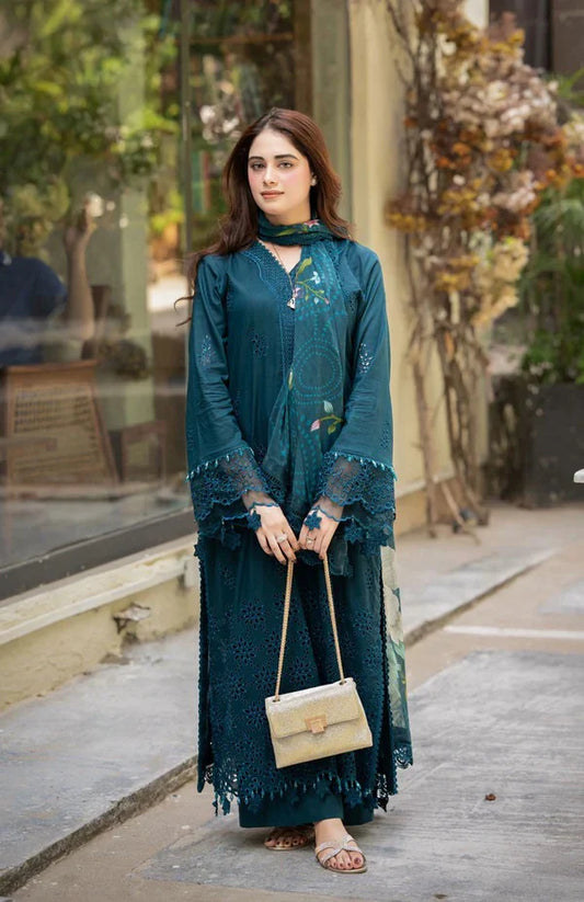 3Pc Lawn Chikankari Heavy Embroidered Suit 793