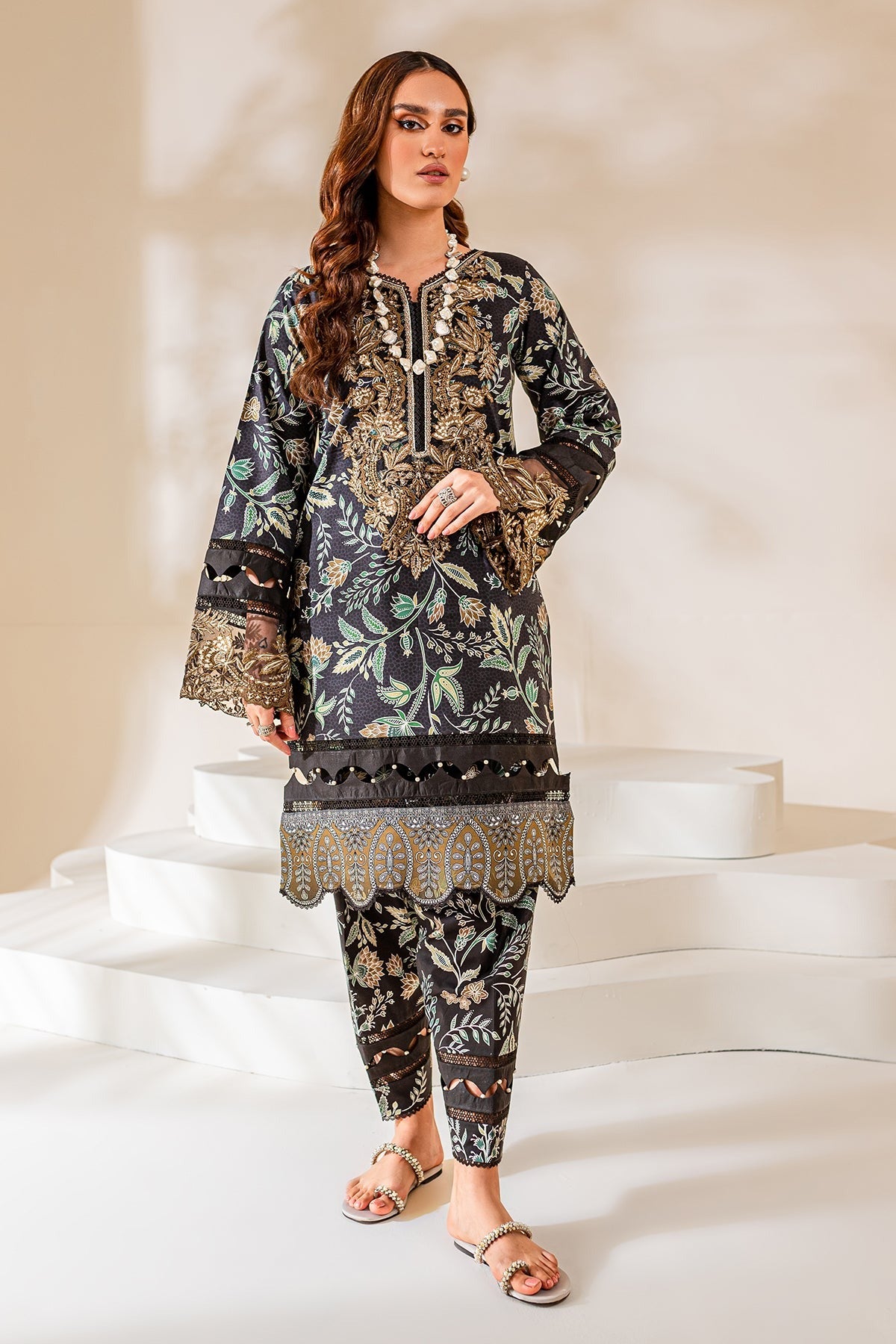 zaha-2 Pc  Lawn Suit summer collection