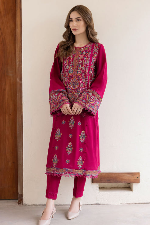 Zara shah-coco 2 Pc Embroidered Dhannak Suit winter Collection 112