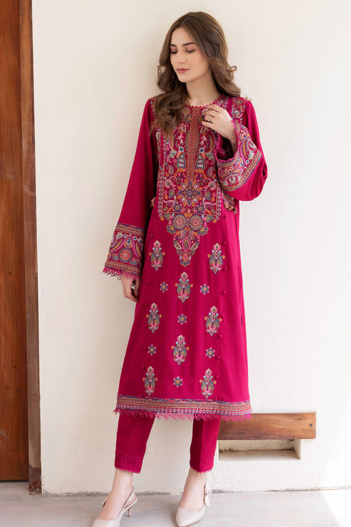 Zara shah-coco 2 Pc Embroidered Dhannak Suit winter Collection 112