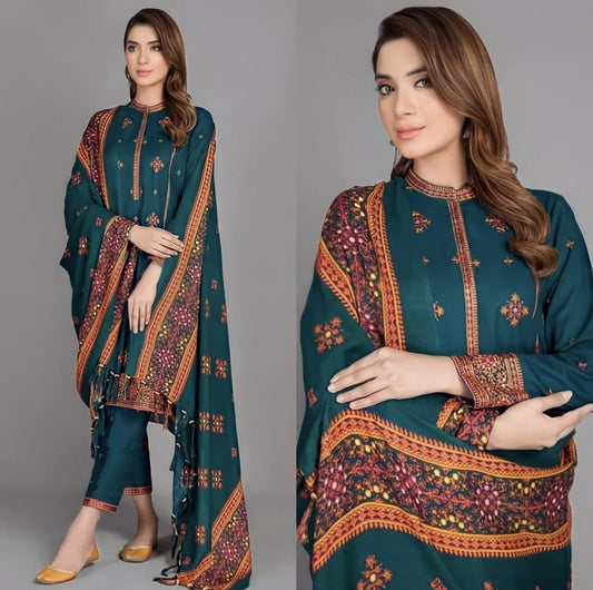 Kayseria 3 Pcs linen Embroidered winter Collection Suit