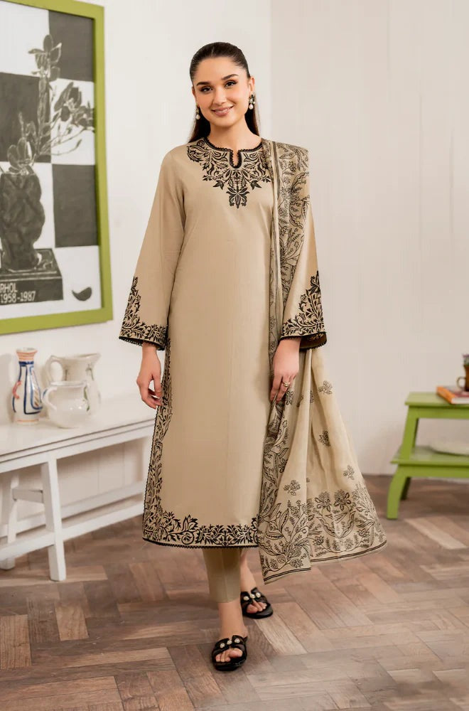 Sapphire 3Pc Embroidered dhannak Suit winter Collection 555