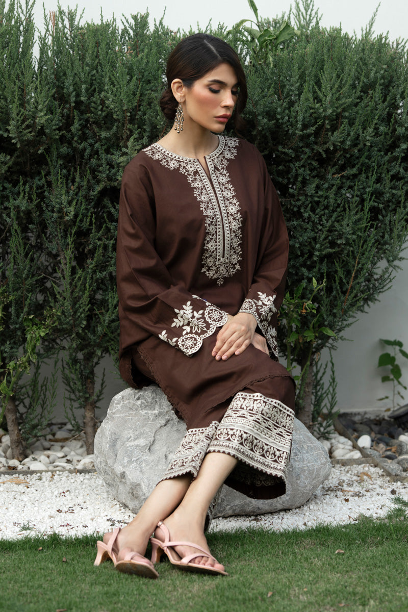 Zara shah-coco 2 Pc Embroidered Dhannak Suit winter Collection 109