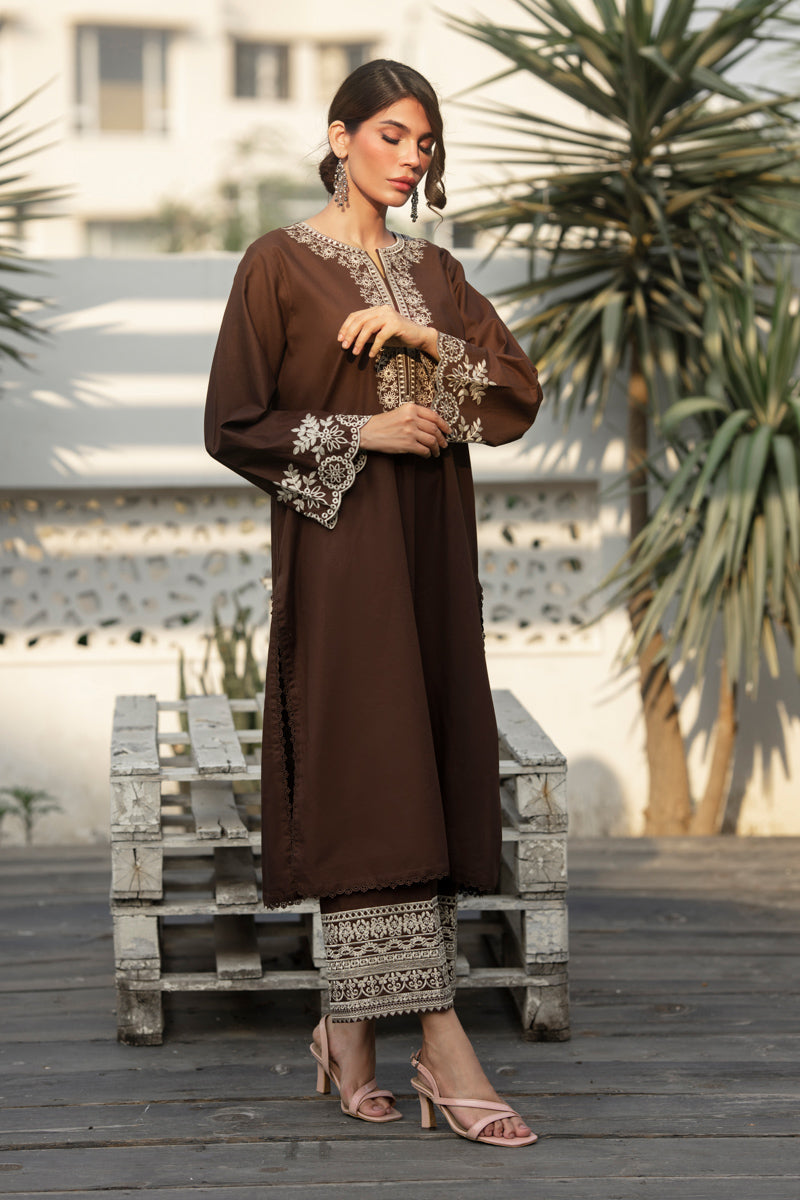 Zara shah-coco 2 Pc Embroidered Dhannak Suit winter Collection 109