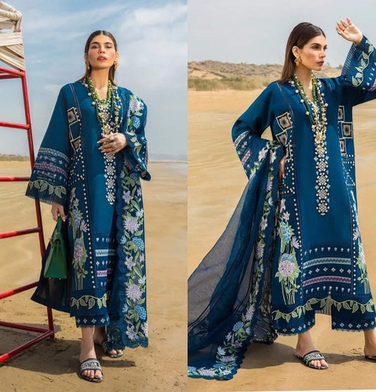 Jazmin- 3 Pcs linen Embroidered winter Collection Suit