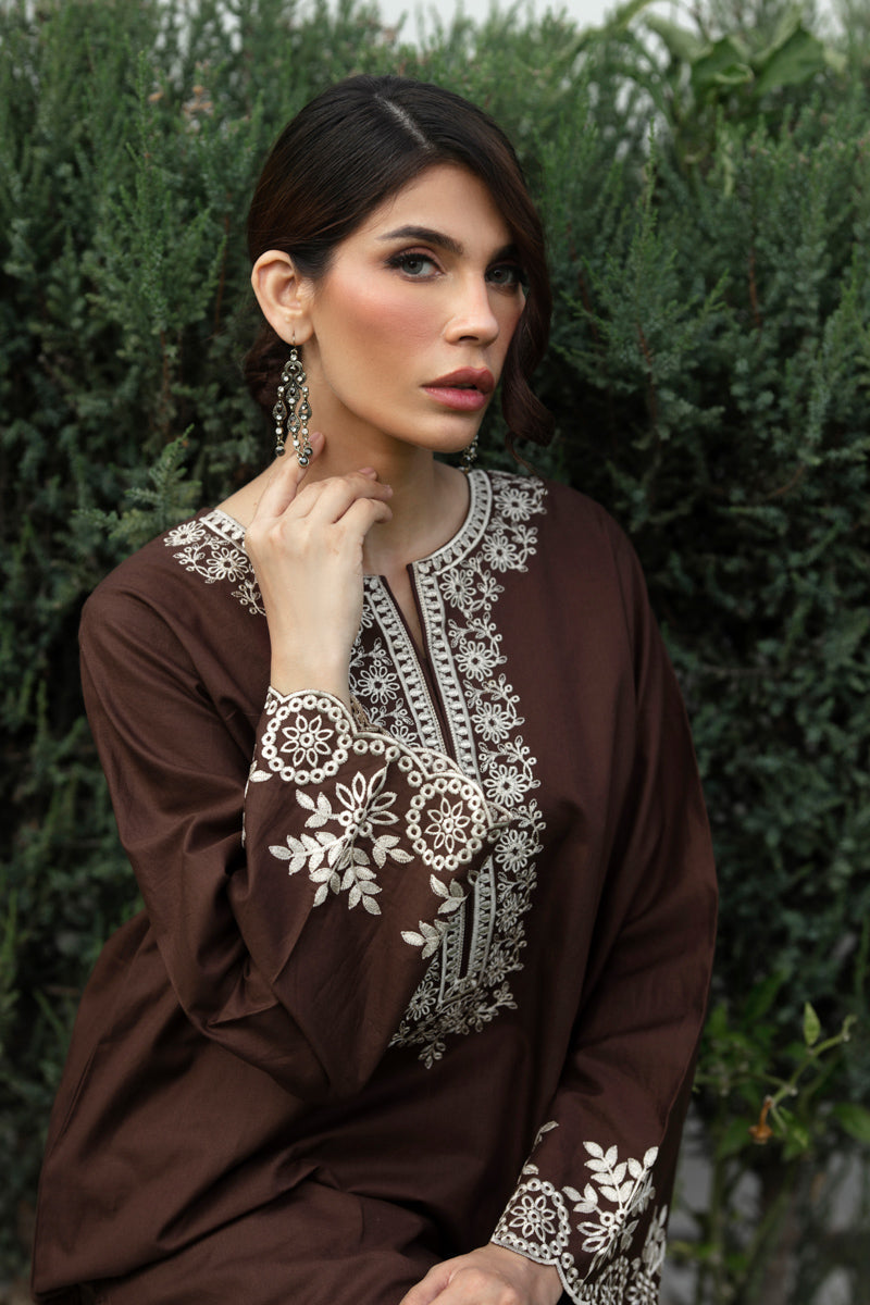 Zara shah-coco 2 Pc Embroidered Dhannak Suit winter Collection 109