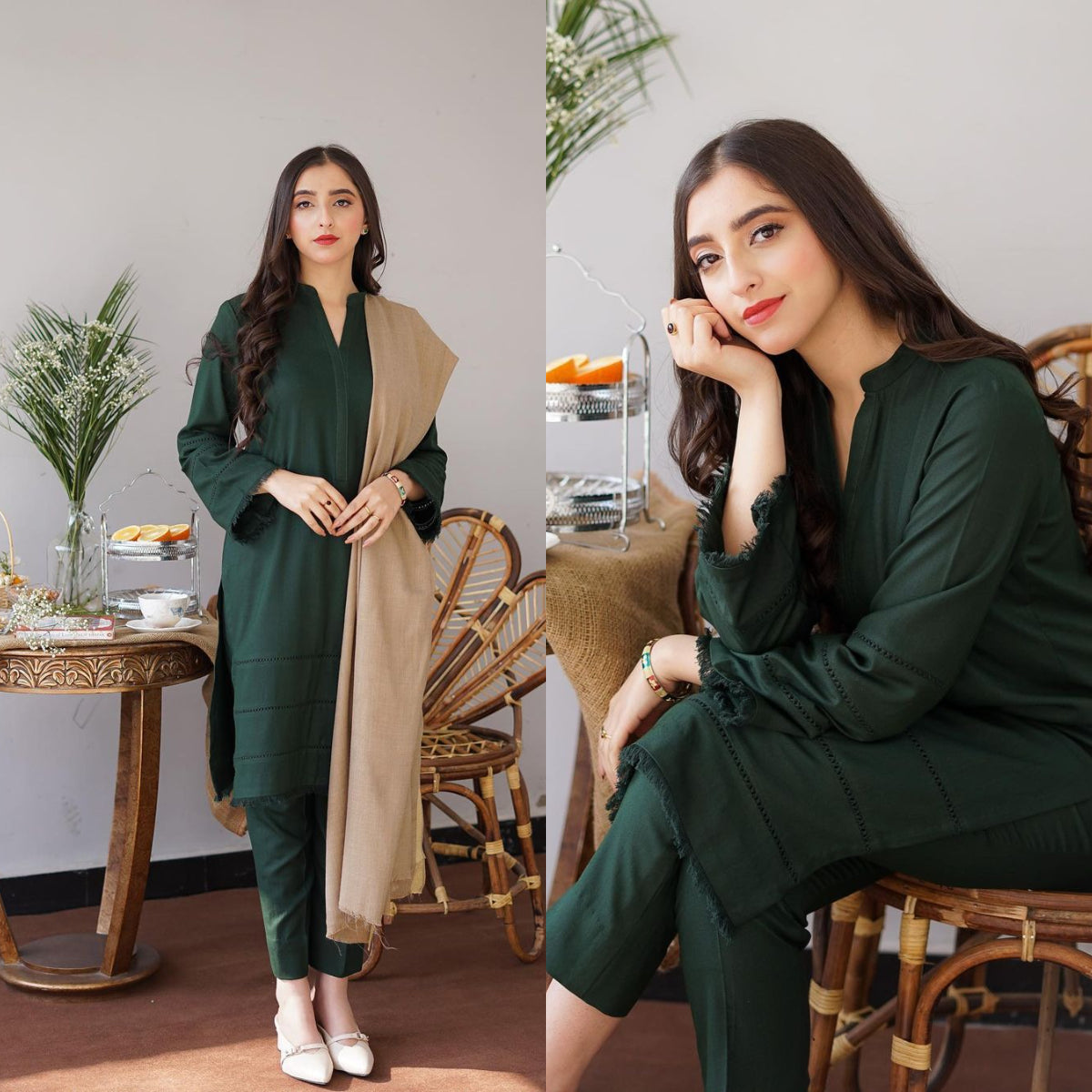 3Pc Embroidered dhannak Suit winter Collection 78