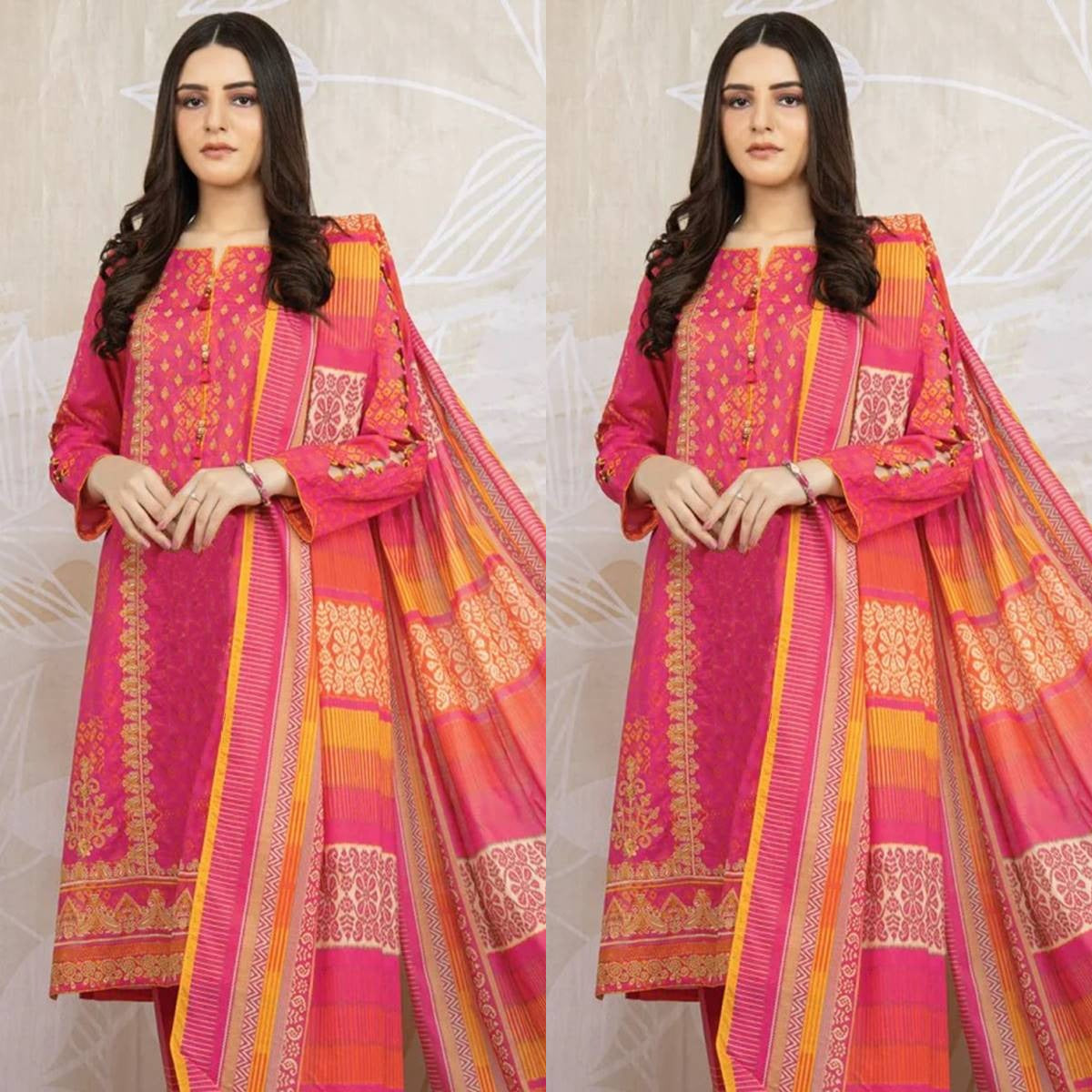 khaadi-3Pcs dhannak winter Collection Suit-088