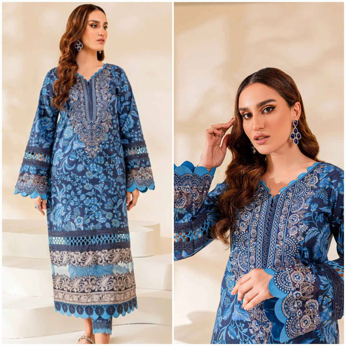 zaha_2 Pc  Lawn Suit summer collection digital print