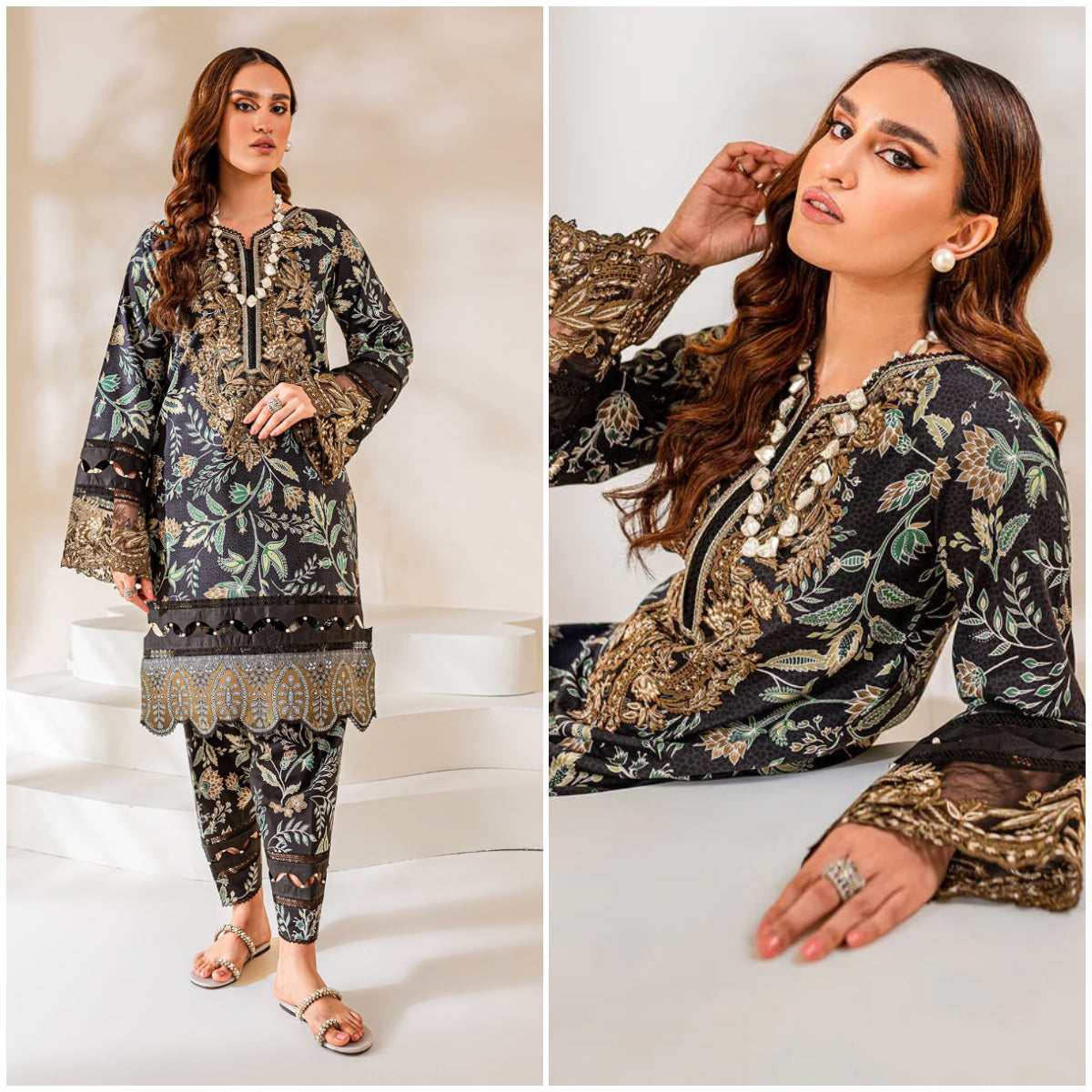 zaha-2 Pc  Lawn Suit summer collection