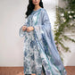 Sapphire-3Pcs Lawn Print with Lawn Dupatta summer Collection Suit BQ-45