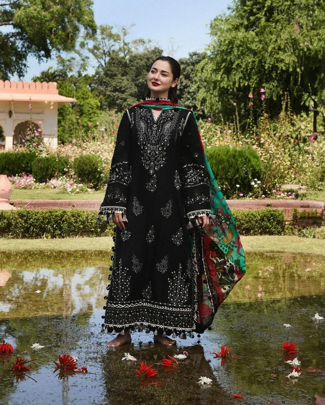 Qalamkar 3 pc Dhannak Embroidered Winter Collection suit 1725