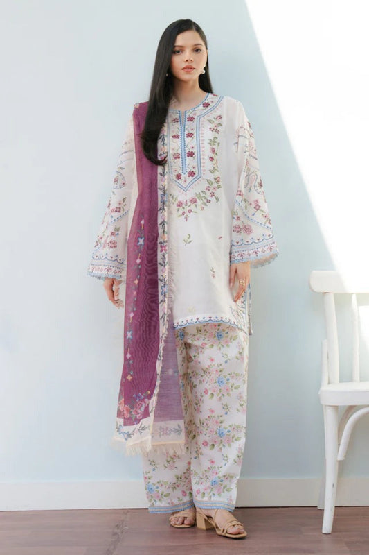 Coco By Zara Shah Jahan-3Pcs Lawn Print with Lawn Dupatta summer Collection Suit ZC-0004