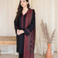 Winter collection 3Pc Stuff dhannak Embroidered suit with  wool shawl