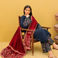 Zara shah-coco 3 Pc Embroidered Dhannak Suit winter Collection 102