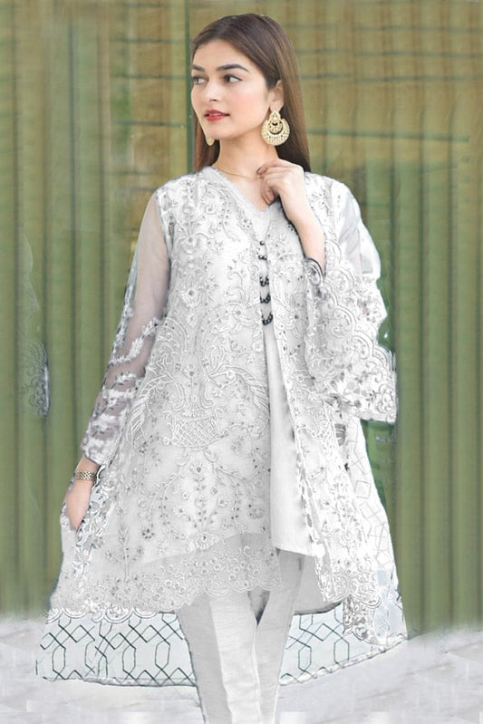 2 PC Lawn Embroidered Organza suit