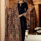 3Pcs velvet embroidered with dhannak shawl Winter collection 441