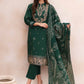 3Pcs Dhannak embroidered suit with dhannak Shawl Winter collection 717