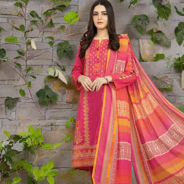 khaadi-3Pcs dhannak winter Collection Suit-088