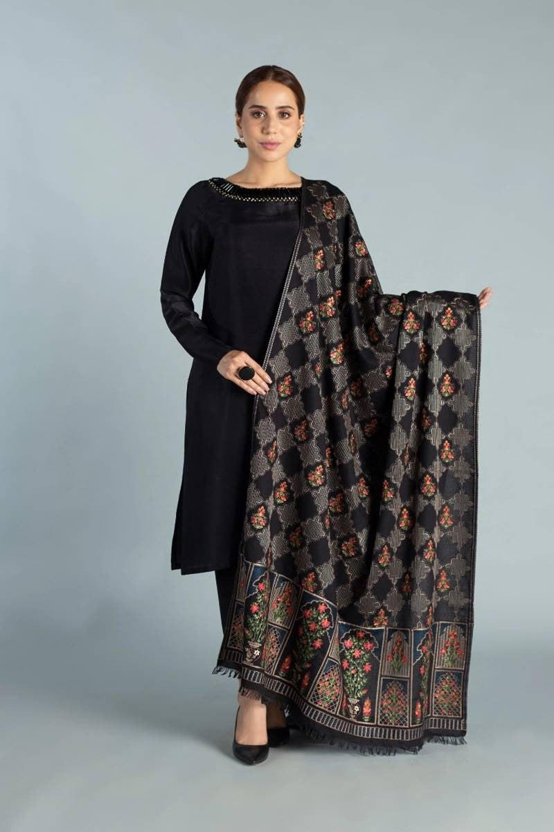 Bareeze 3 pc Dhannak Embroidered Winter Collection