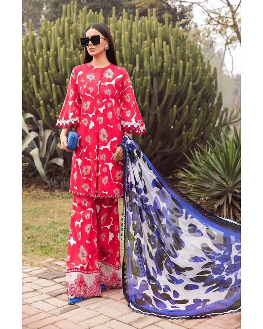 M-Print 3Pc Lawn Summer Collection Suit MB-35