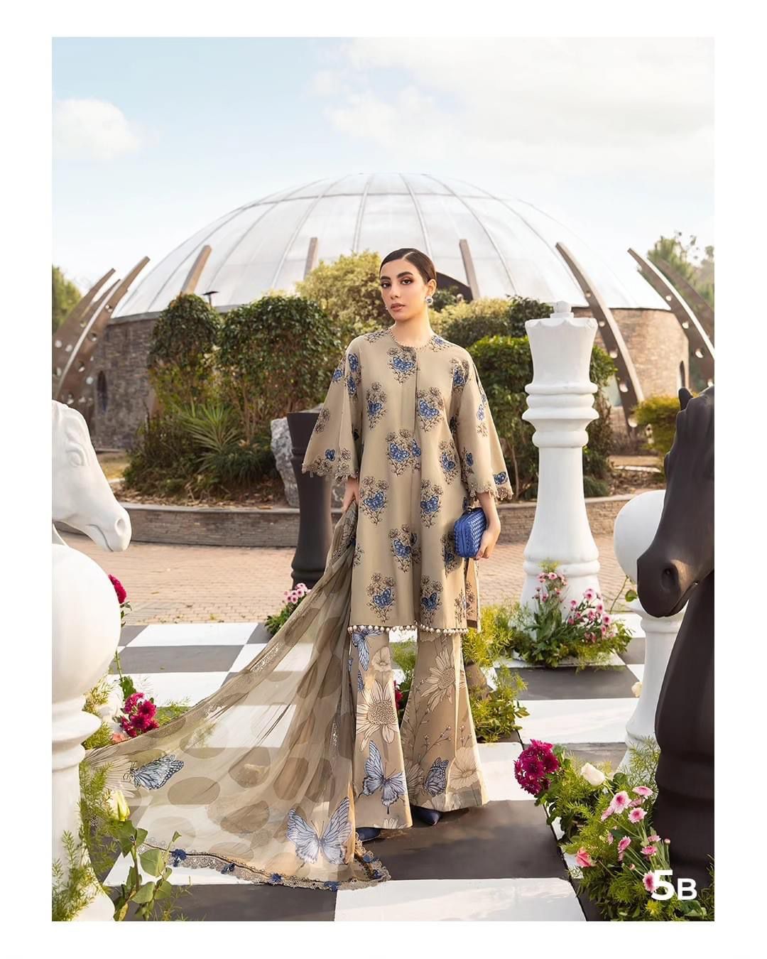 M-Print 3Pc Lawn Summer Collection Suit MB-34