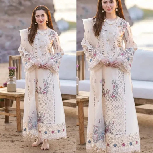 Qalamkar 3Pc Embroidered Dhanak Chikenkari winter Collection QL-1020