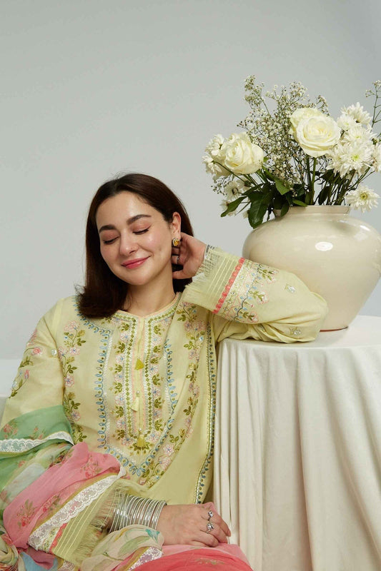 Zara Shah 3Pc Lawn Embroidered summer Collection Suit ZS-322