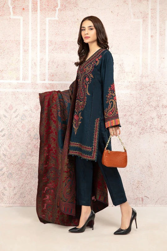 Sapphire 3Pc Embroidered khaddar Suit winter Collection 557