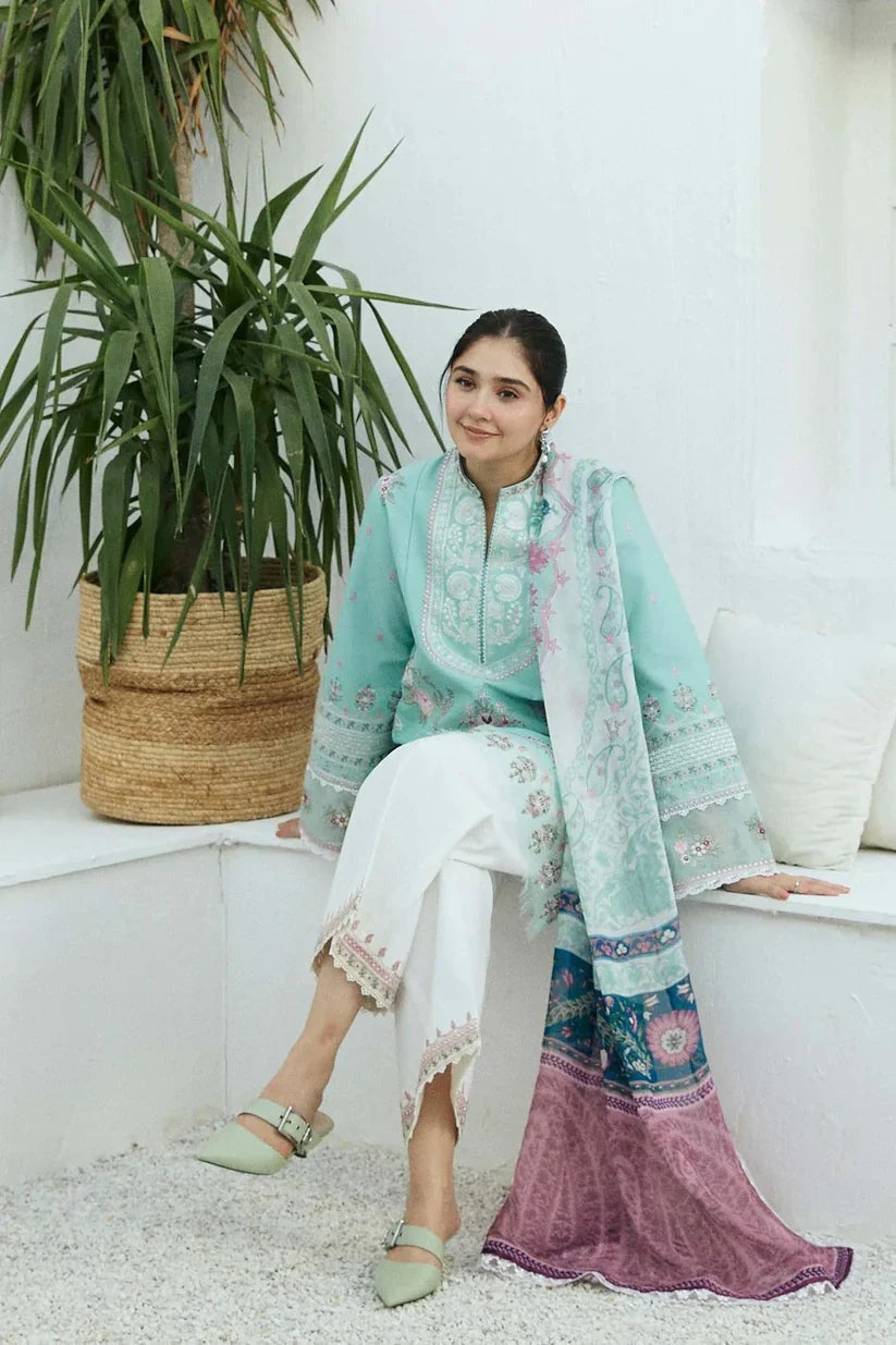 Zara shah jahan Embroidered Dhanak Three Piece COCO-01