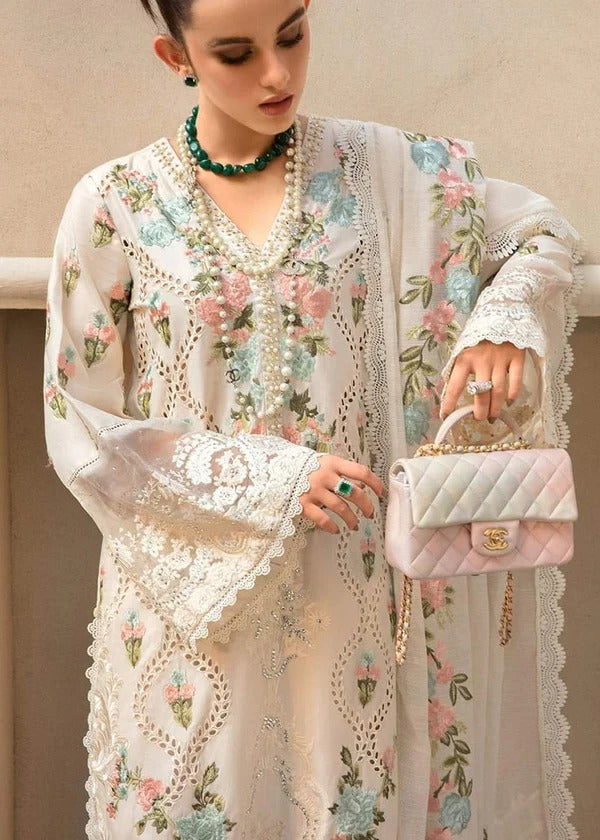 3Pc Lawn Chikankari Heavy Embroidered Suit 786