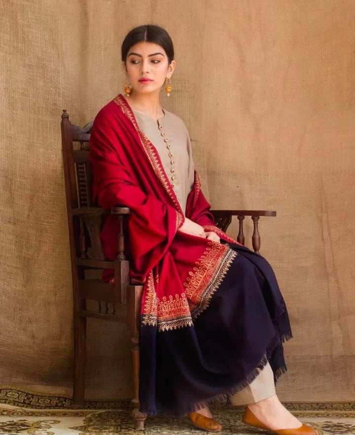 khaadi 3 pc dhannak Embroidered Winter Collection 548