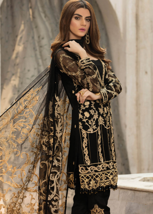 Asim Jofa -3Pc Linen Suit Embroidered -by 079