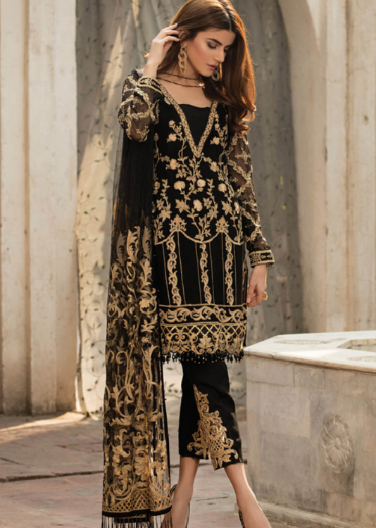 Asim Jofa -3Pc Linen Suit Embroidered -by 079