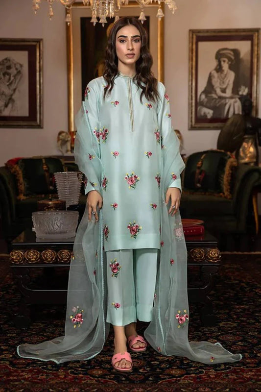 Sapphire 3 Pc Embroidered Shamoz Winter Collection