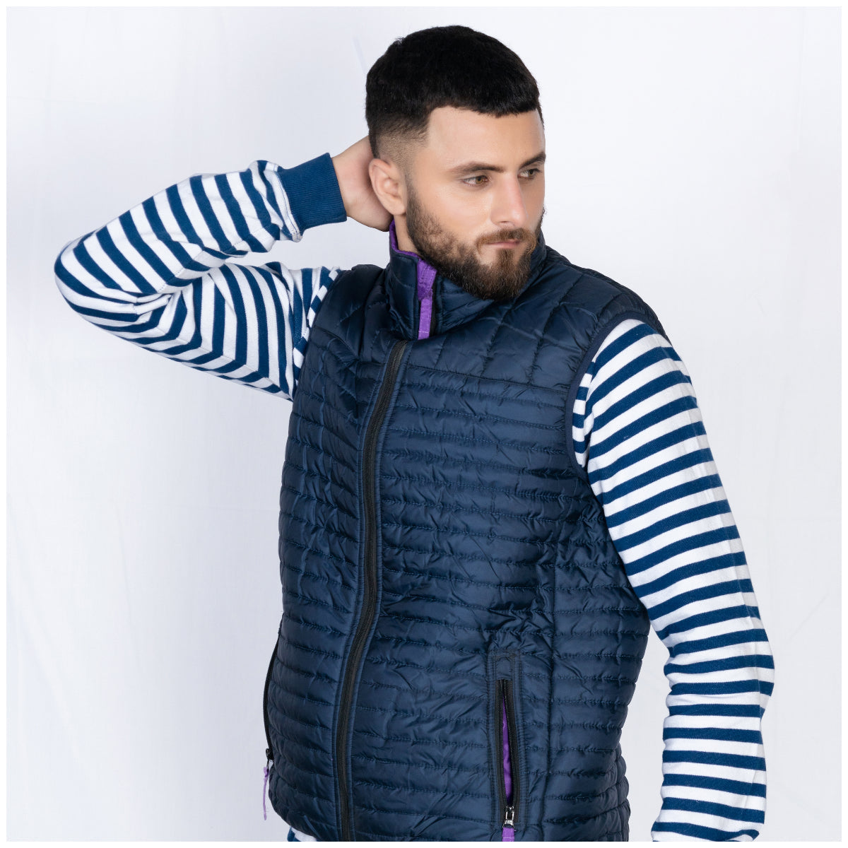 Sleeveless Quilted Jacket Blue Limited Edition