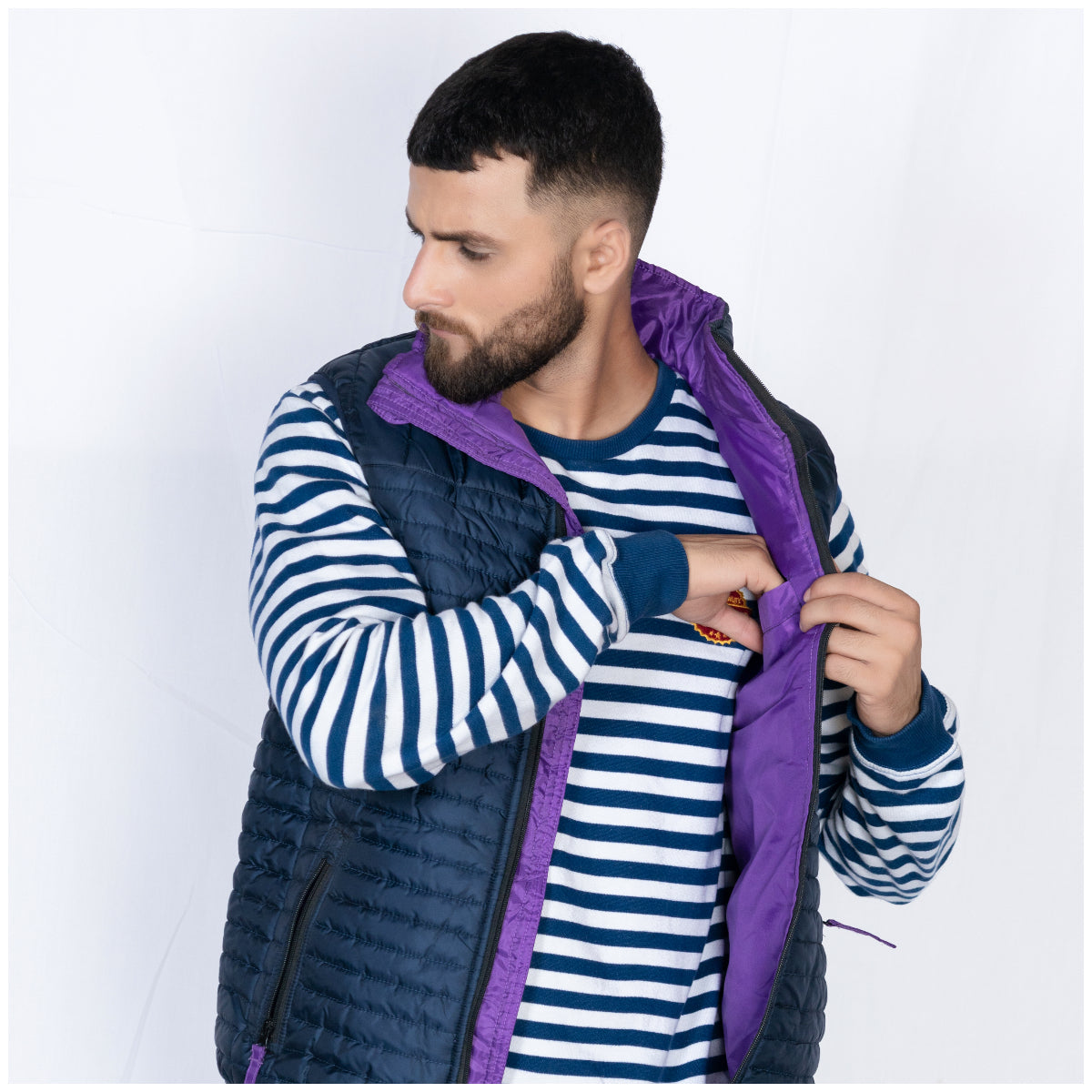 Sleeveless Quilted Jacket Blue Limited Edition