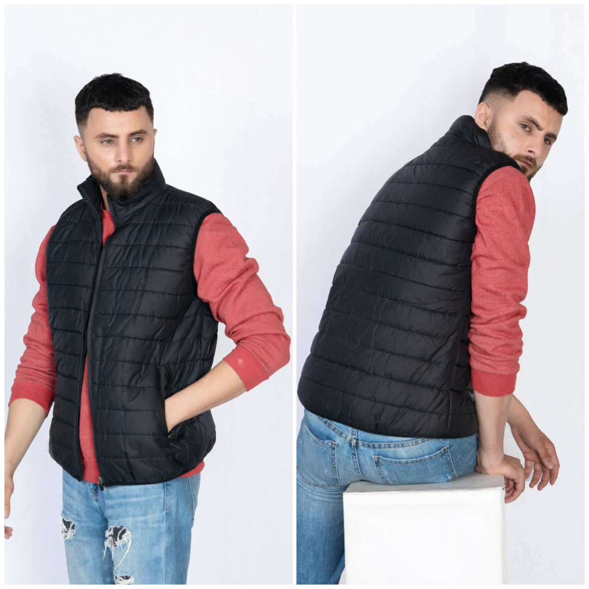 Sleeveless Puffer Jacket Black